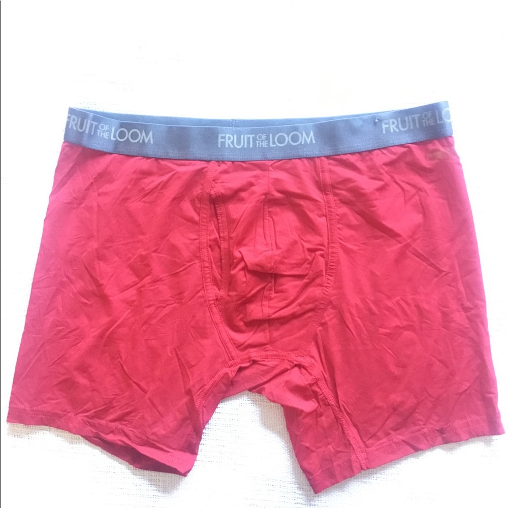 Fruit of The Loom Mens Red L Boxer Brief